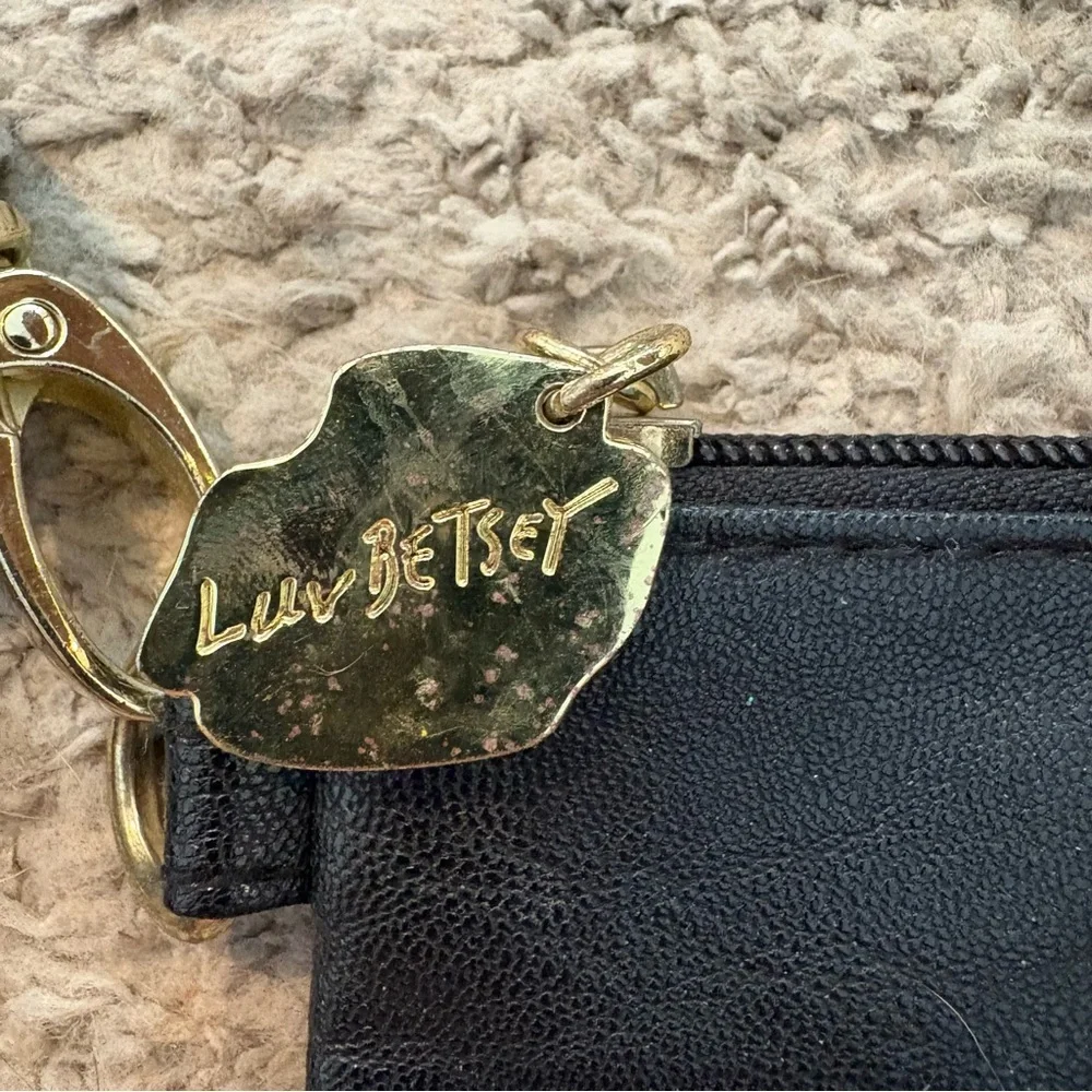 Betsy Johnson Love Emoji Wristlet Clutch